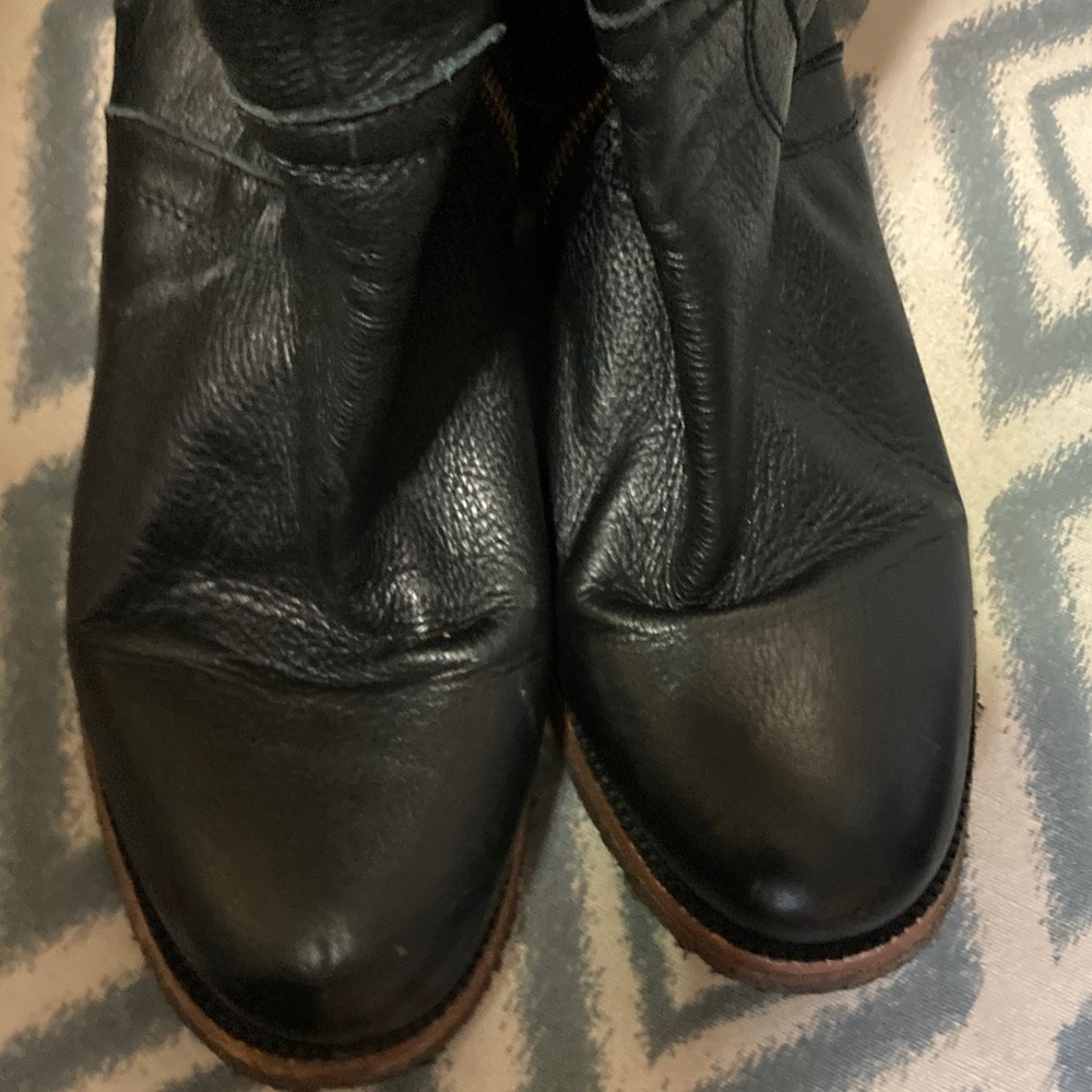 Coach Black Leather Boots 10 - Picture 3 of 9